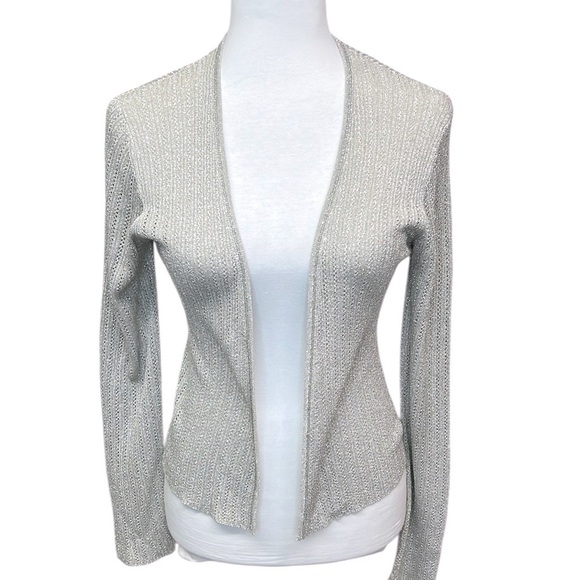 Carmen Marc Valvo Silver Women's Sweater - Picture 1 of 6
